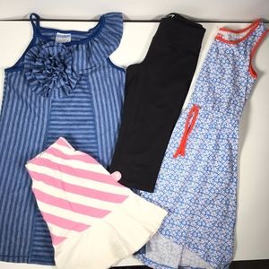 Girls Sz. 5 Clothes Lot 4pc Capri Leggings Dresses